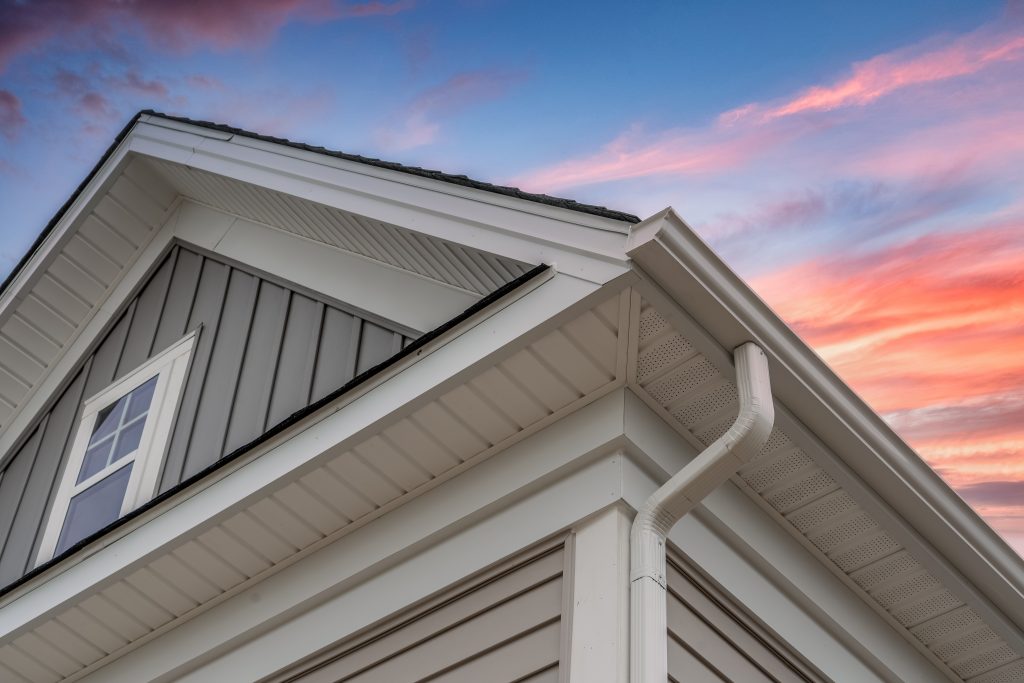 roofline stored from wind damage by a storm damage restoration services company